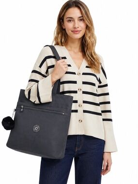 Kipling Arnis Night Grey Tote Bag